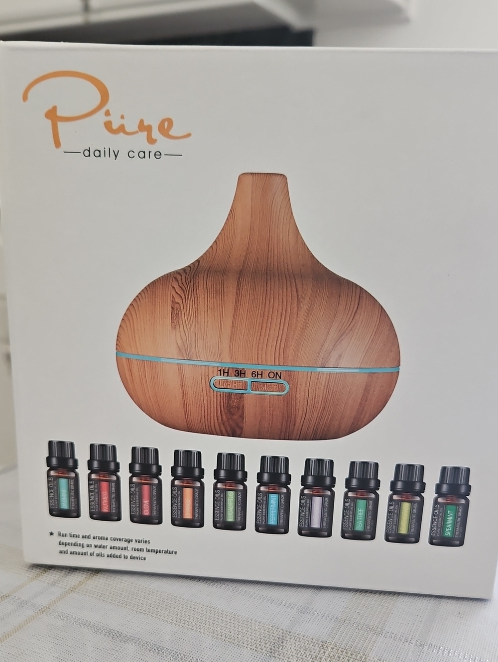 Wood Grain Ultrasonic Aroma Diffuser - Brown